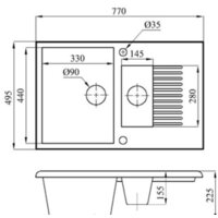 БелЭворс Forma R + смеситель W74004-9 + дозатор L405-1 (серый/сатин) Image #10
