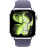 Apple Watch Series 11 42 мм (алюминиевый корпус, серебристый/фиолетовый туман, спортивный силиконовый ремешок M/L) Image #2