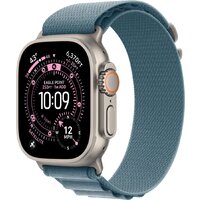 Apple Watch Ultra 3 LTE 49 мм (титановый корпус, природный/голубой, текстильный ремешок размера S) Image #1