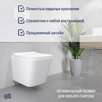 Lauter Square 214903 + GROHE Rapid SL 38721001 (овальная, хром) Image #7
