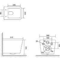 Lauter Square 214903 + GROHE Rapid SL 38721001 (овальная, хром) Image #20